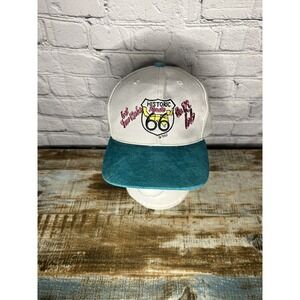 Vtg 1993 US ROUTE 66 Ball Cap Hat Mother Road Adjustable Get Your Kicks On 66